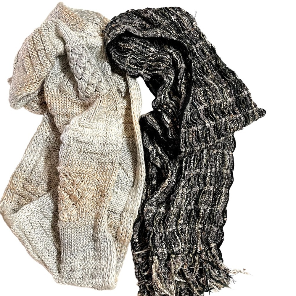 PAIR of vintage scarves EUC Mixit infinity scarf/Collection18 Multi OS